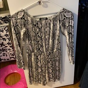 MISSGUIDED SNAKESKIN ROMPER